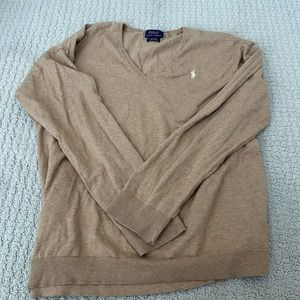 Polo Ralph Lauren brown v neck sweater